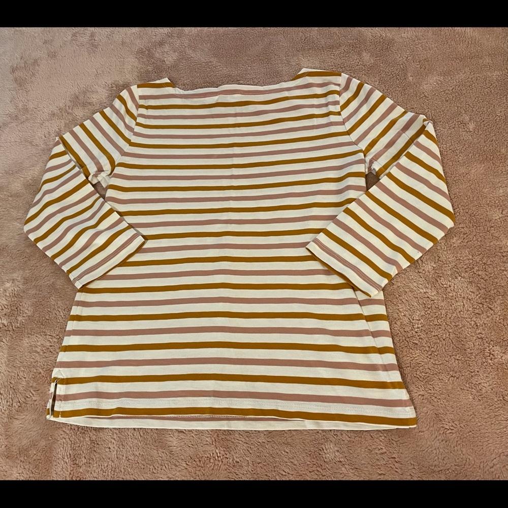 J. Crew 3/4 sleeve striped tee - Picture 5 of 5